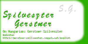 szilveszter gerstner business card